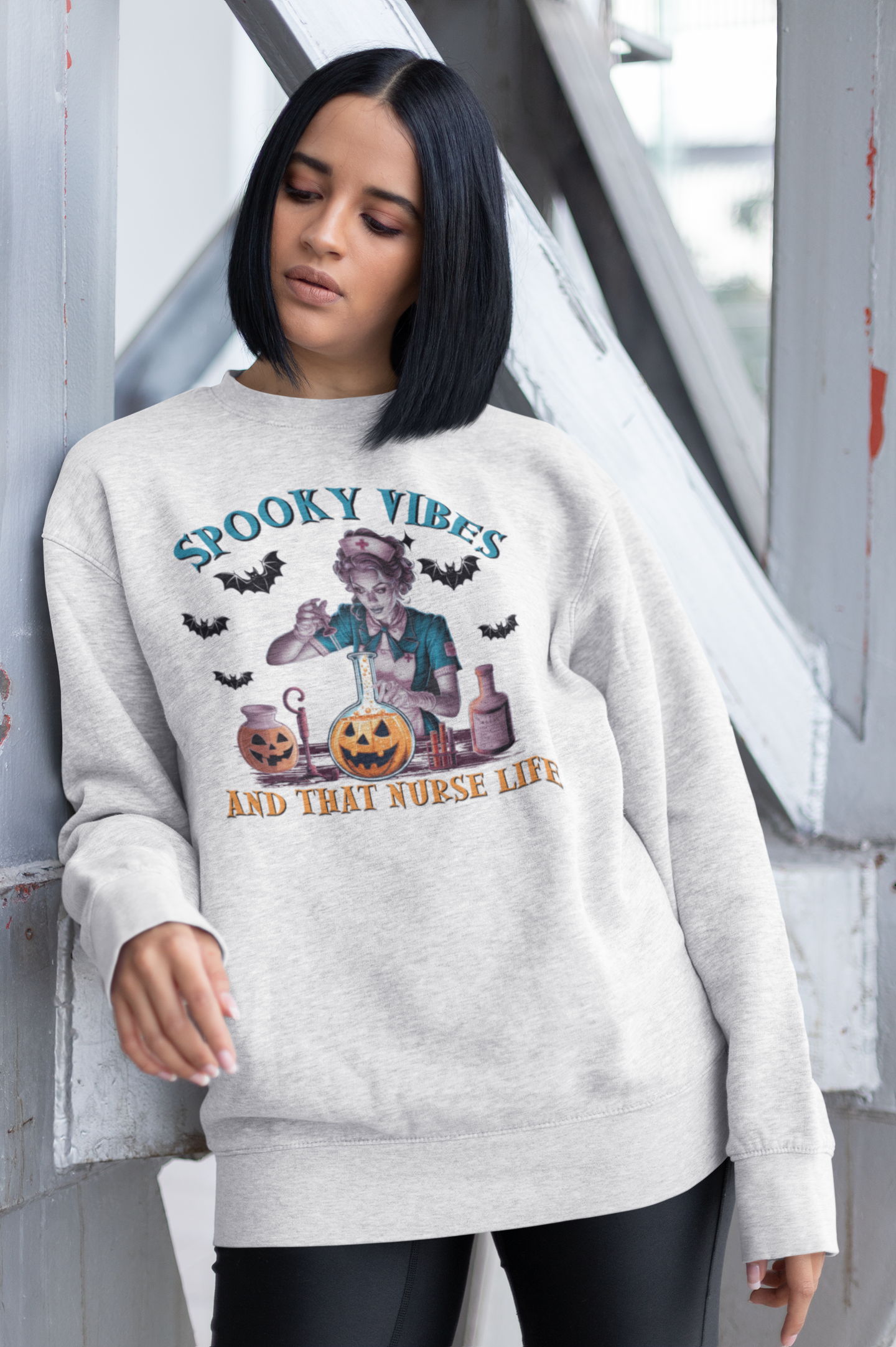 Spooky Vibes And That Nurse Life Vintage T-Shirt