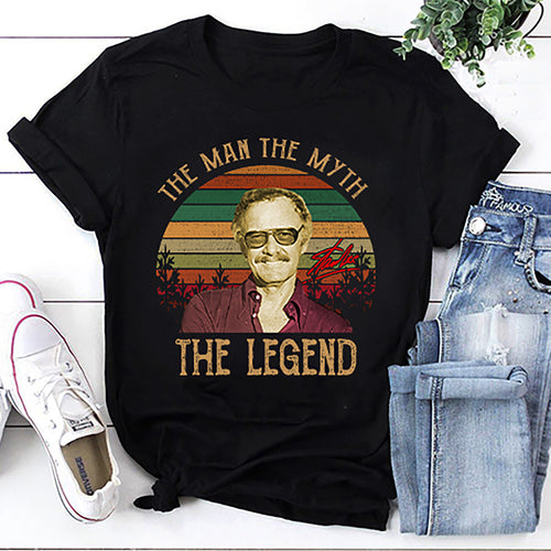 Stan Lee The Man The Myth The Legend Vintage Sunset T-Shirt