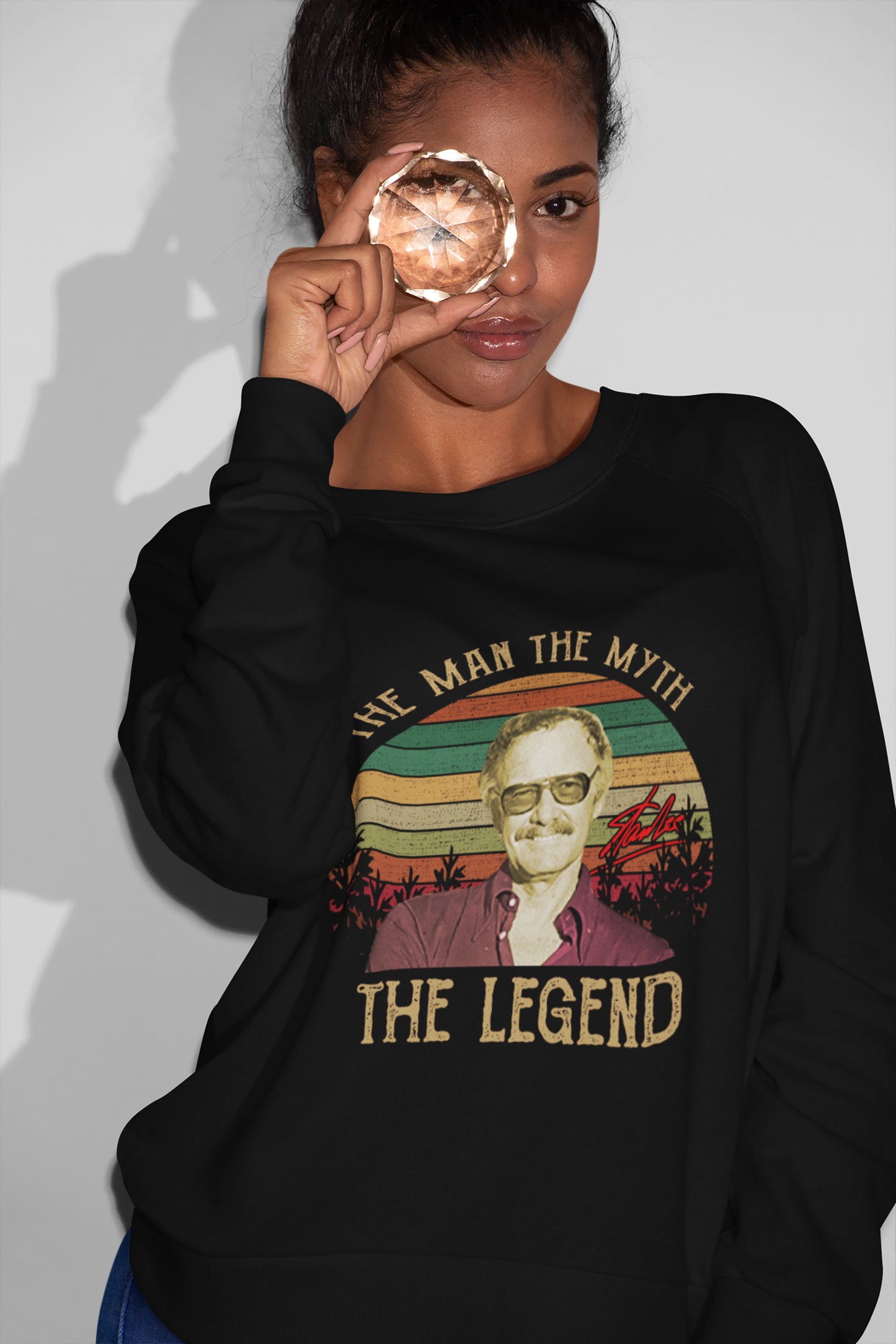 Stan Lee The Man The Myth The Legend Vintage Sunset T-Shirt