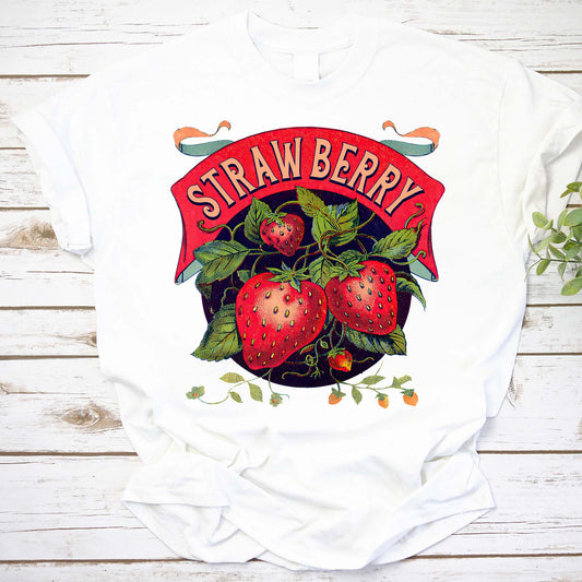 Strawberry 90s Vintage Retro Graphic Tee, Strawberry Sweater