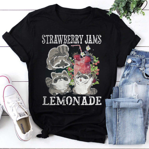 Strawberry Jams Raccoon Shirt, Raccoons Vintage Graphic T-shirts