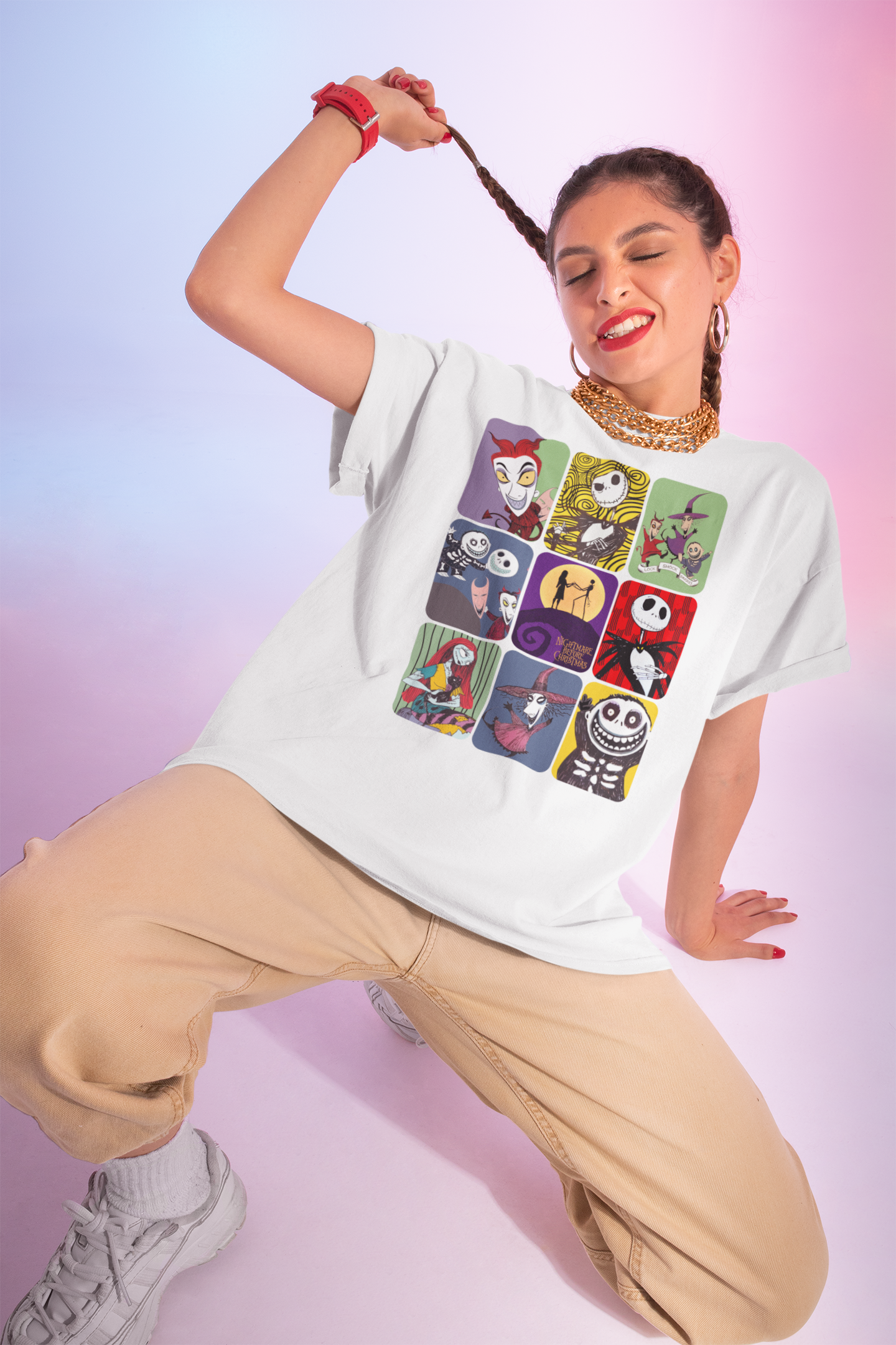 The Nightmare Before Christmas Characters Vintage T-Shirt