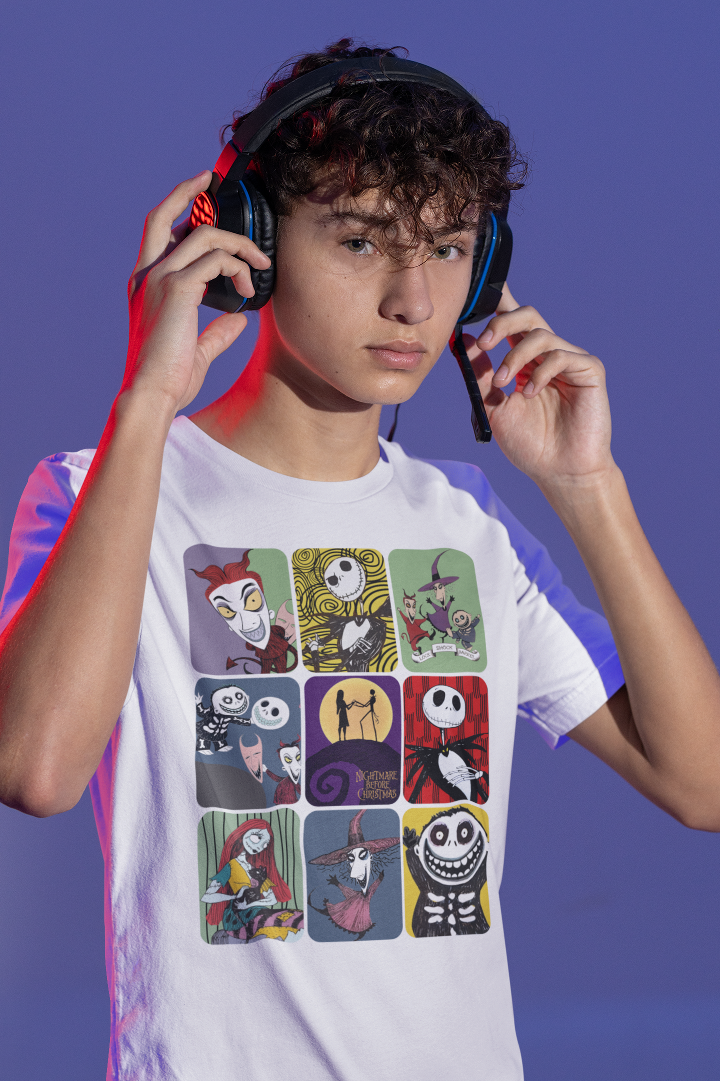 The Nightmare Before Christmas Characters Vintage T-Shirt