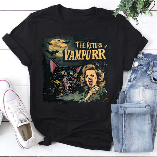 The Return of the Vampurr Shirt, Dracula Cat Funny Shirt