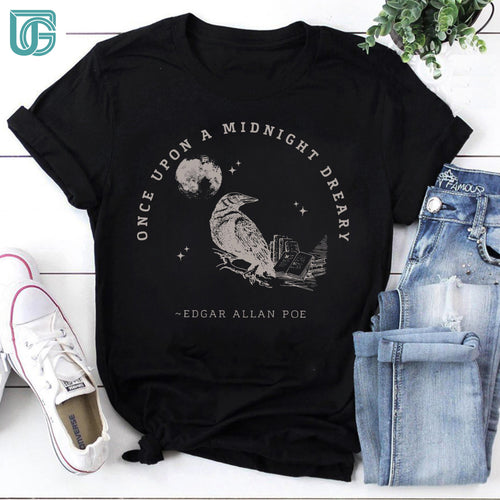 Once Upon A Midnight Dreary Teacher Vintage T-Shirt