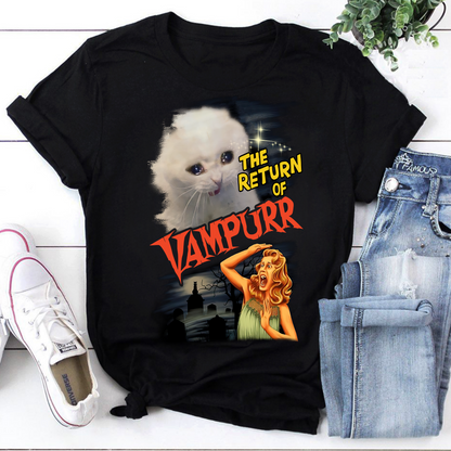 Vampurr Cat Shirt, Vintage Halloween Shirt
