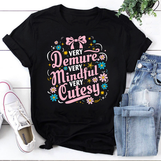 Very Demure Very Mindful Very Cutesy Vintage T-Shirt