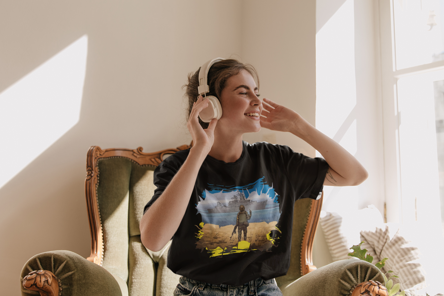 Vintage Ukraine Postage Stamp Flag Pride T-Shirt