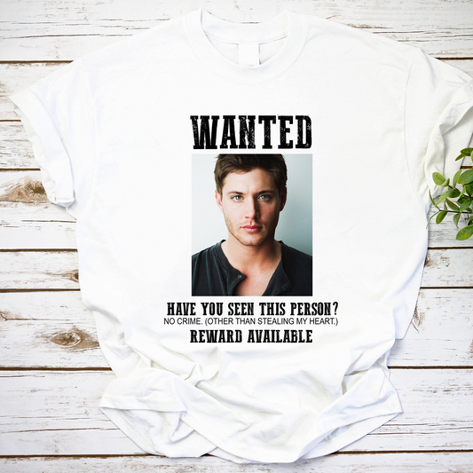 Wanted Jensen Ackles Supernatural Vintage T-Shirt