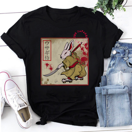 Warrior Bunny Vintage Japanese Samurai Vintage T-Shirt