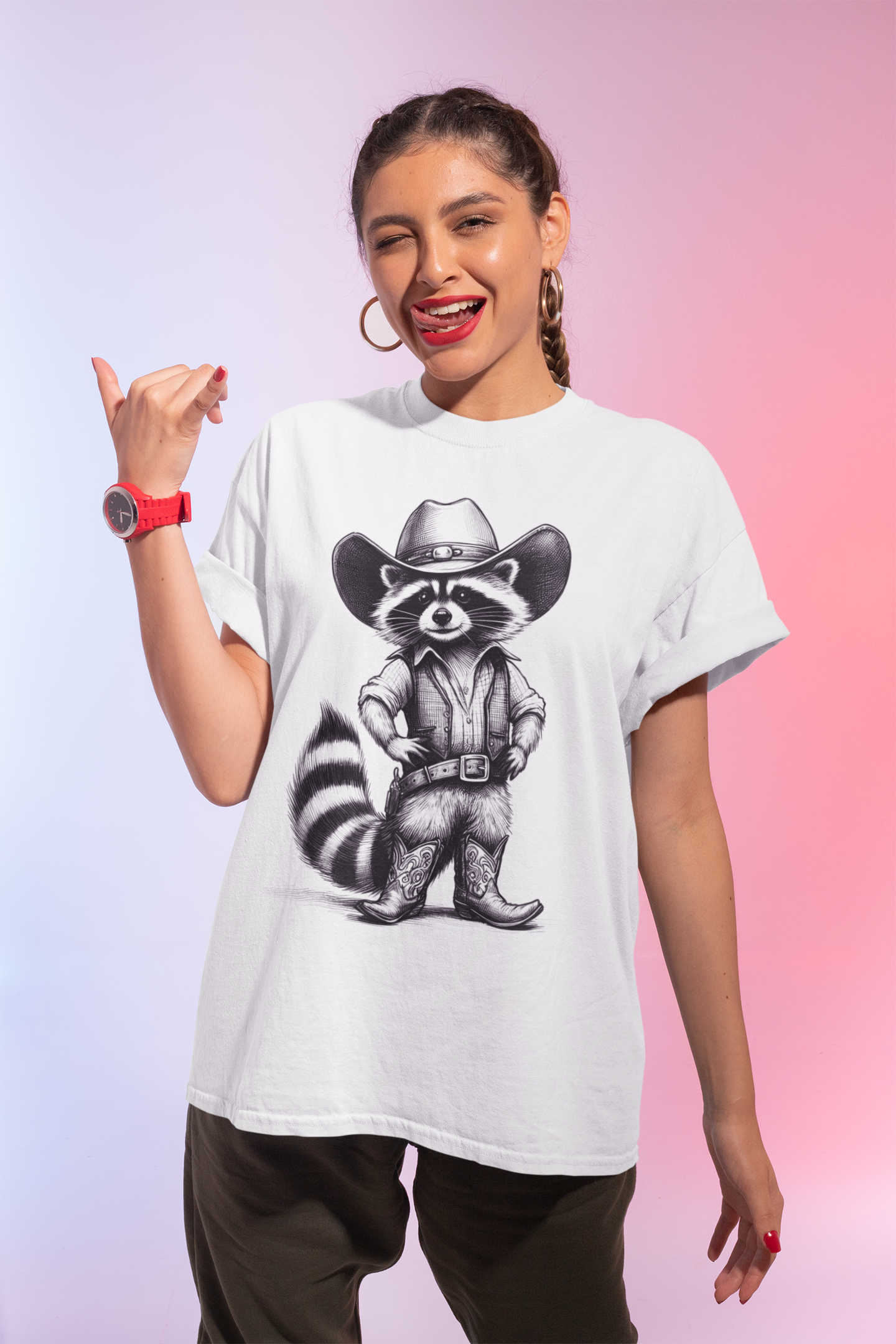 Western Raccoon Vintage T-Shirt