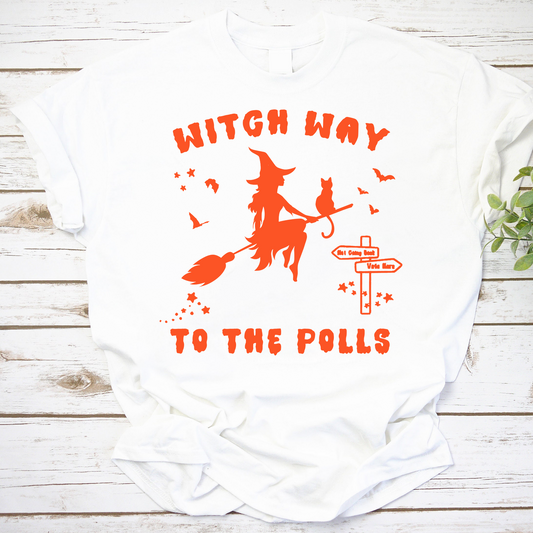 Witch Way To The Polls Vintage T-Shirt