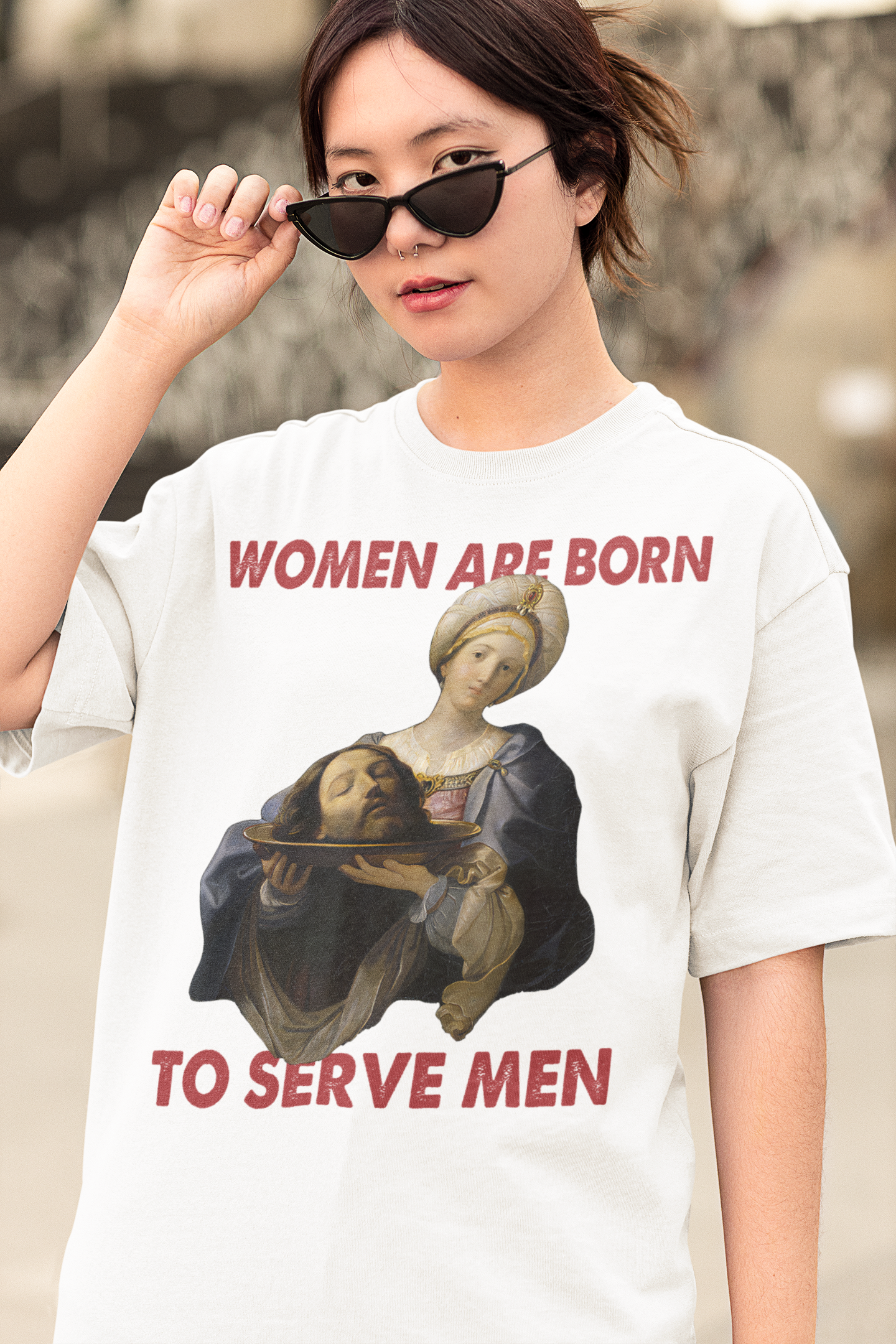 Women Was Born To Serve Men Vintage T-Shirt