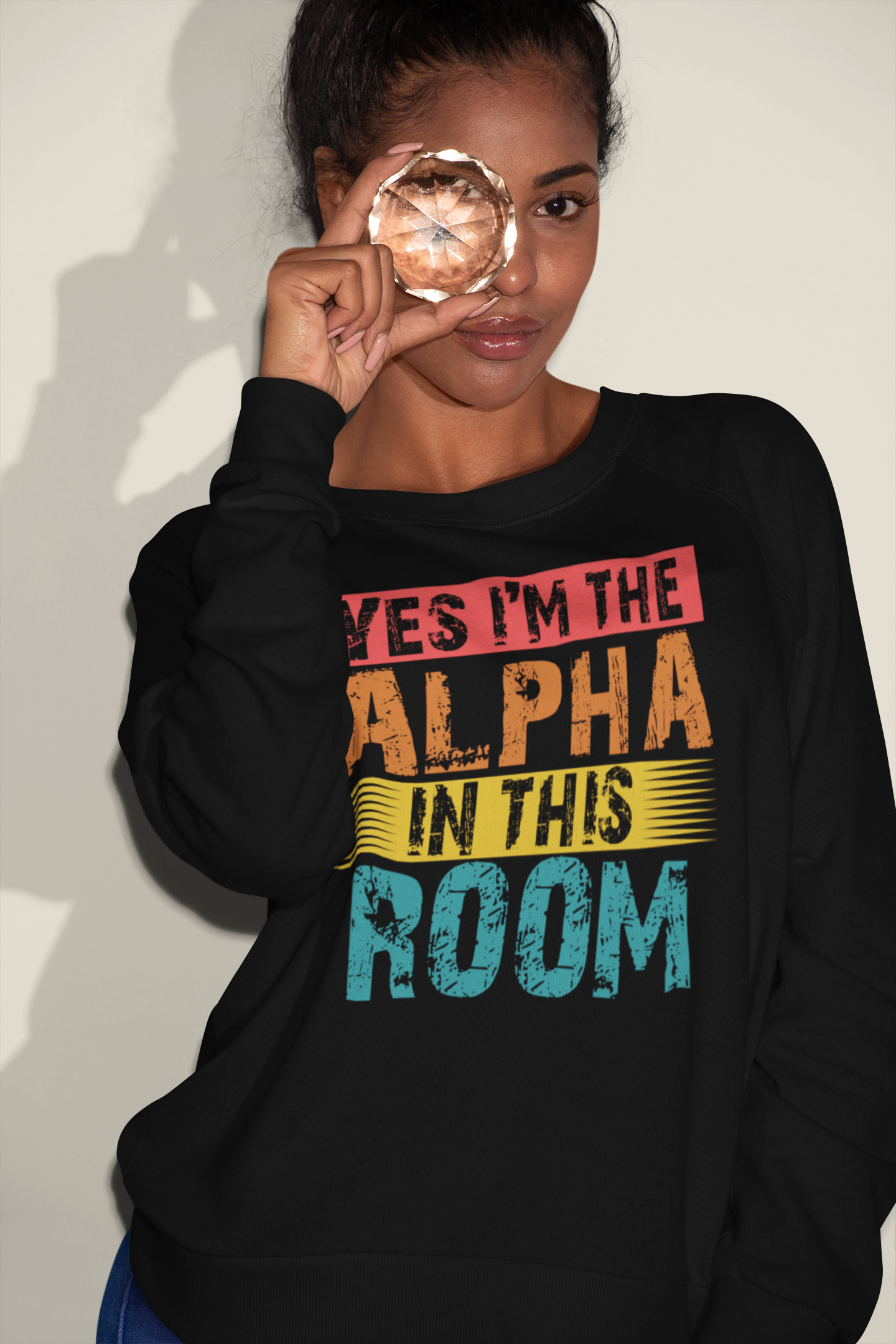 Yes Im The Alpha In This Room Vintage Retro Shirt
