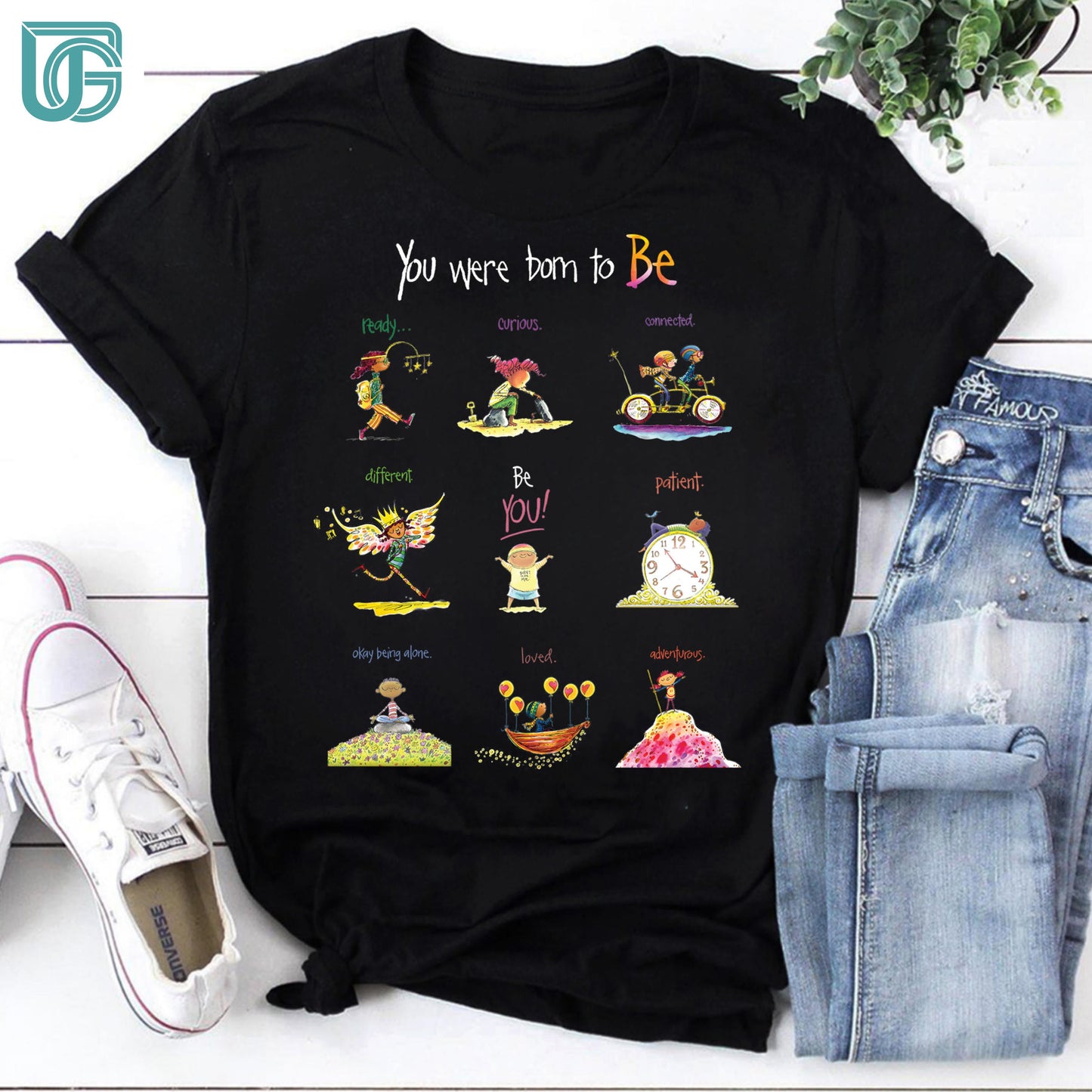 You Were Born To Be Anything Teacher Vintage T-Shirt