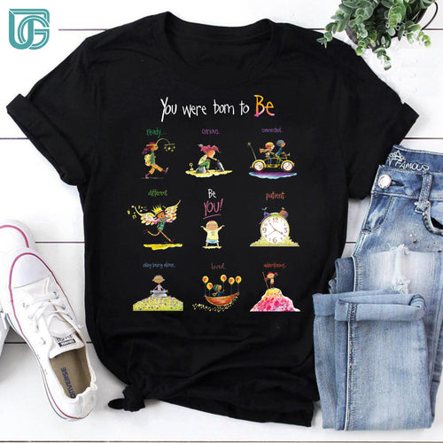 You Were Born To Be Anything Teacher Vintage T-Shirt