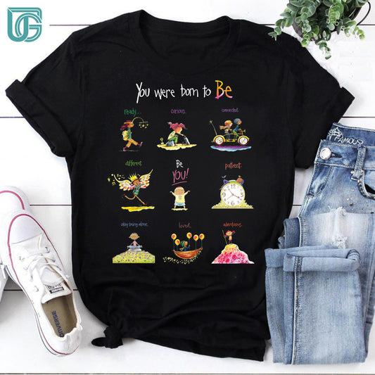 You Were Born To Be Anything Teacher Vintage T-Shirt