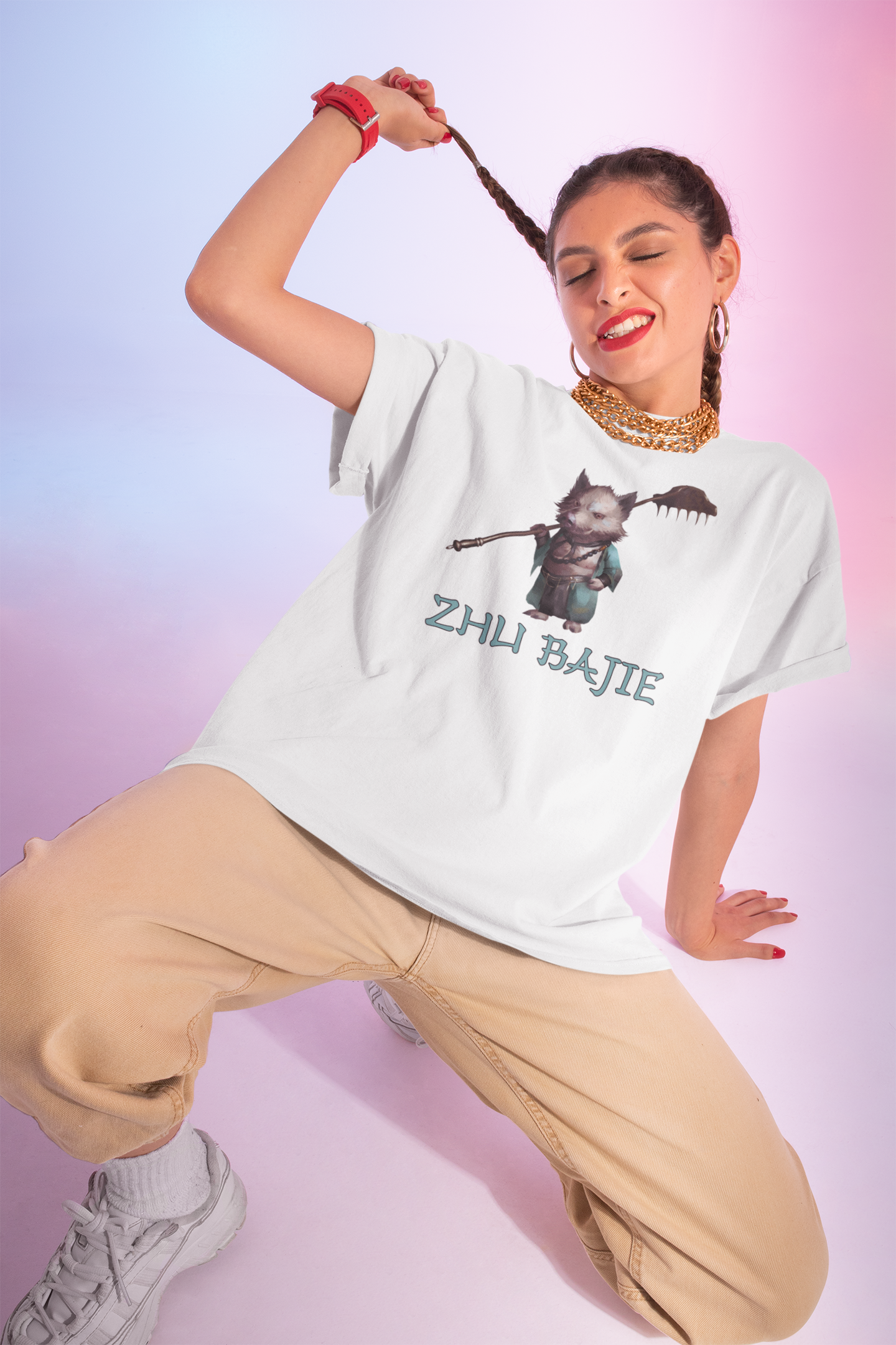 Zhu Bajie Black Myth Wukong Vintage T-Shirt