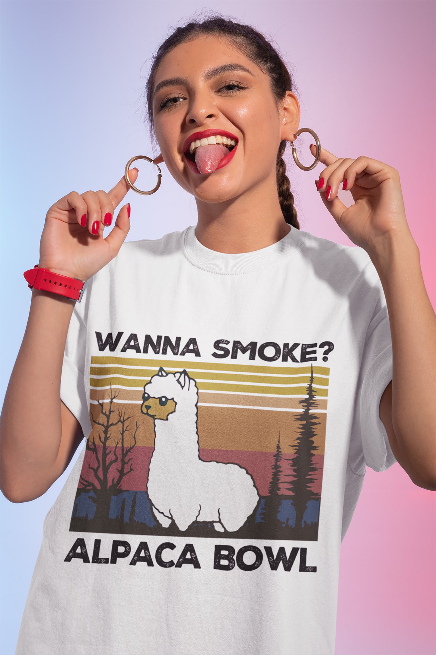 Awesome Lalma Wanna Smoke Alpaca Bowl Vintage T-Shirt