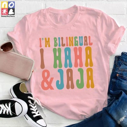 I'm Bilingual I Haha And Jaja Teacher Vintage T-Shirt