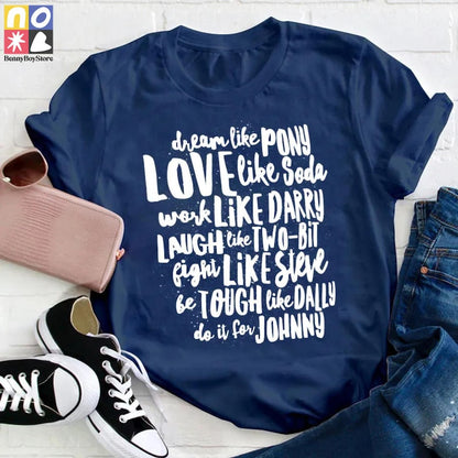 The Outsiders Character Names Teacher Vintage T-Shirt