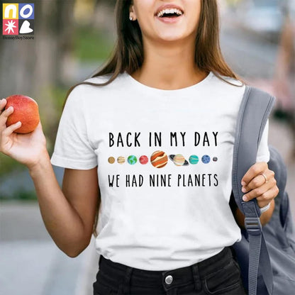 Back In My Day We Had Nine Planets Teacher Vintage T-Shirt