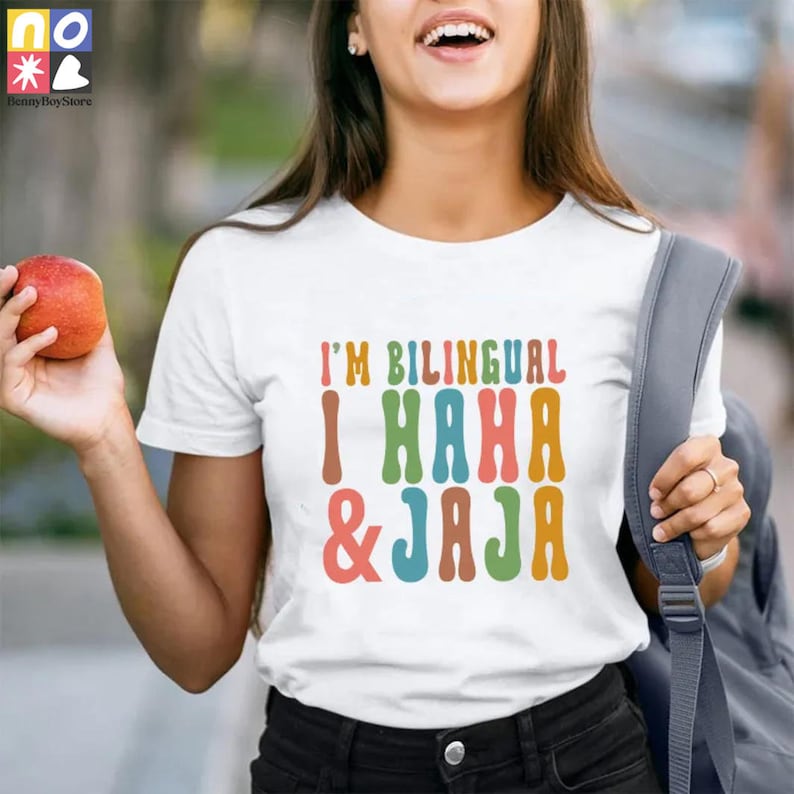 I'm Bilingual I Haha And Jaja Teacher Vintage T-Shirt