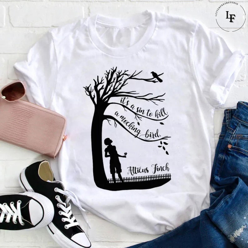 It's A Sin To Kill A Mockingbird Atticus Finch Teacher Vintage T-Shirt