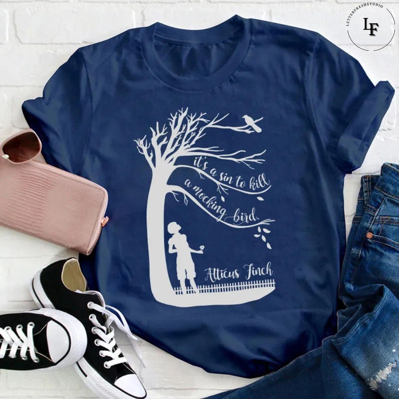 It's A Sin To Kill A Mockingbird Atticus Finch Teacher Vintage T-Shirt