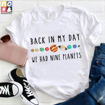 Back In My Day We Had Nine Planets Teacher Vintage T-Shirt