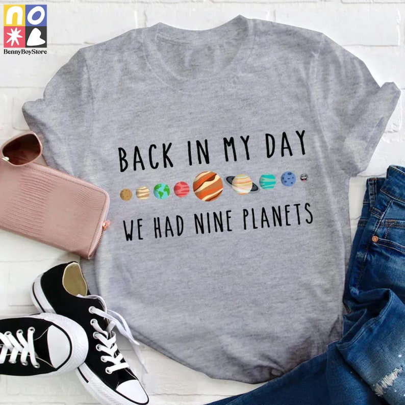Back In My Day We Had Nine Planets Teacher Vintage T-Shirt