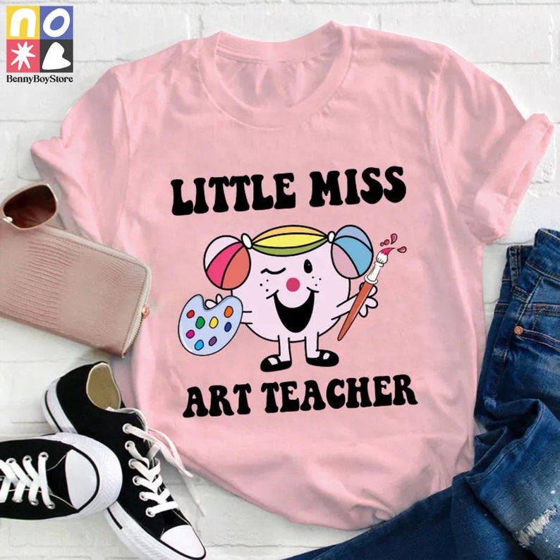Little Miss Art Teacher Vintage T-Shirt