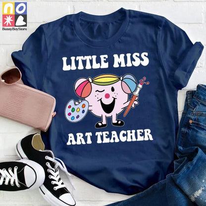 Little Miss Art Teacher Vintage T-Shirt