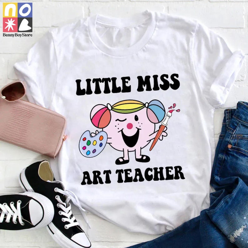 Little Miss Art Teacher Vintage T-Shirt