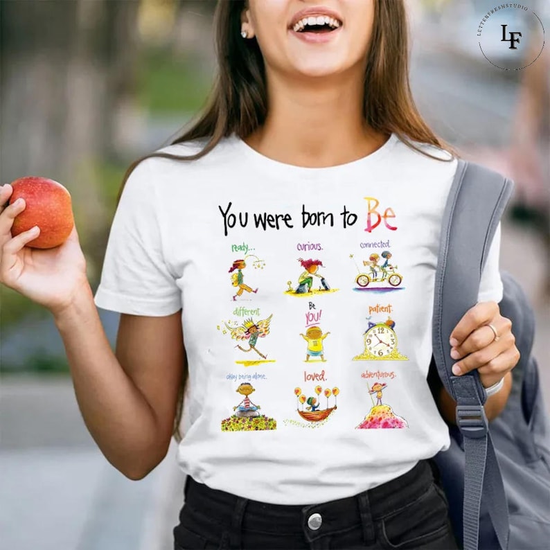 You Were Born To Be Anything Teacher Vintage T-Shirt