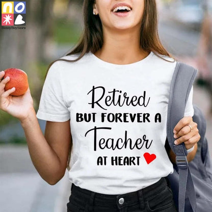 Retired But Forever A Teacher At Heart Vintage T-Shirt