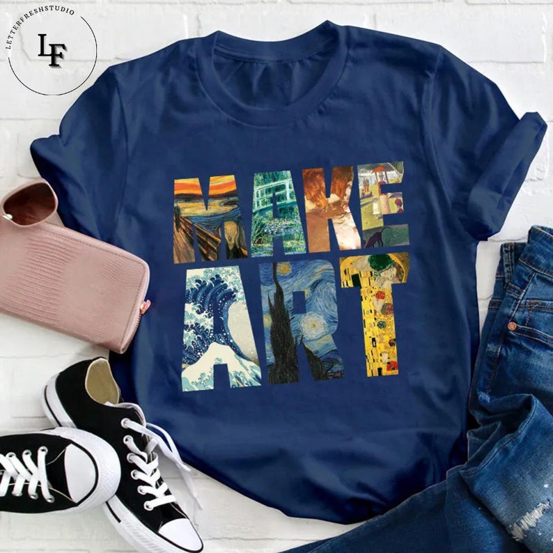 Make Art Teacher Vintage T-Shirt