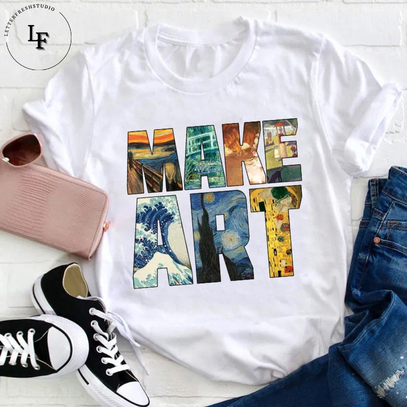Make Art Teacher Vintage T-Shirt
