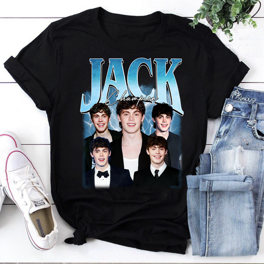 Jack Champion Graphic T-Shirt - Fan Collage Lightning Design Tee
