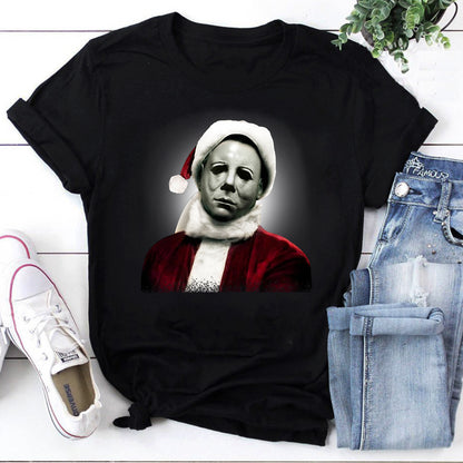 Michael Myers Santa Christmas Horror Movie T-Shirt