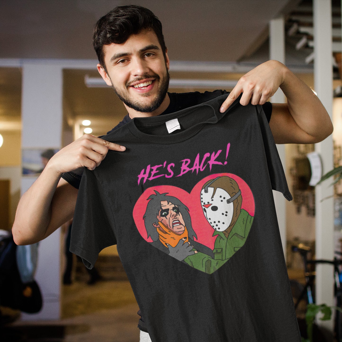 He's Back! Jason Voorhees Horror Movie Graphic Tee