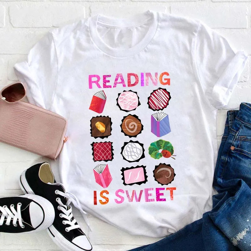 Reading Is Sweet Book Lover T-Shirt