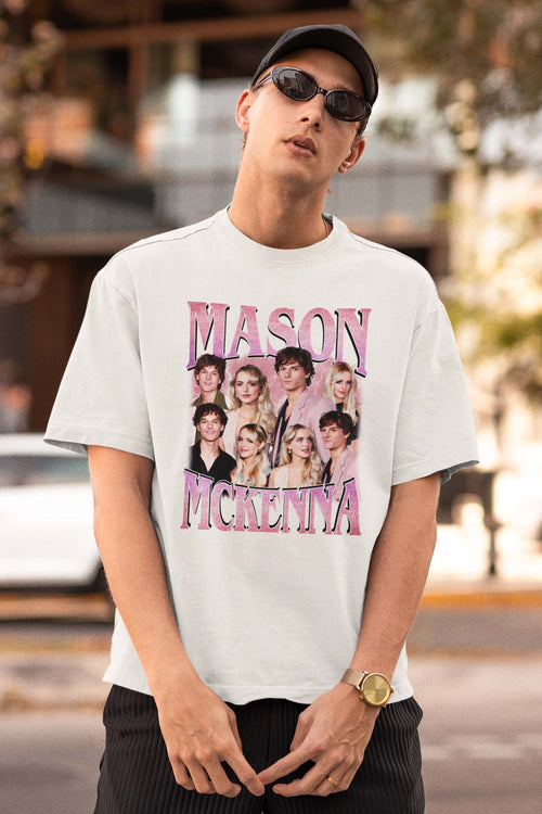 Mason McKenna Vintage Style Photo Collage Graphic Tee