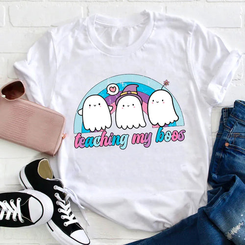 Cute Teaching My Boos Ghosts Halloween Teacher Shirt