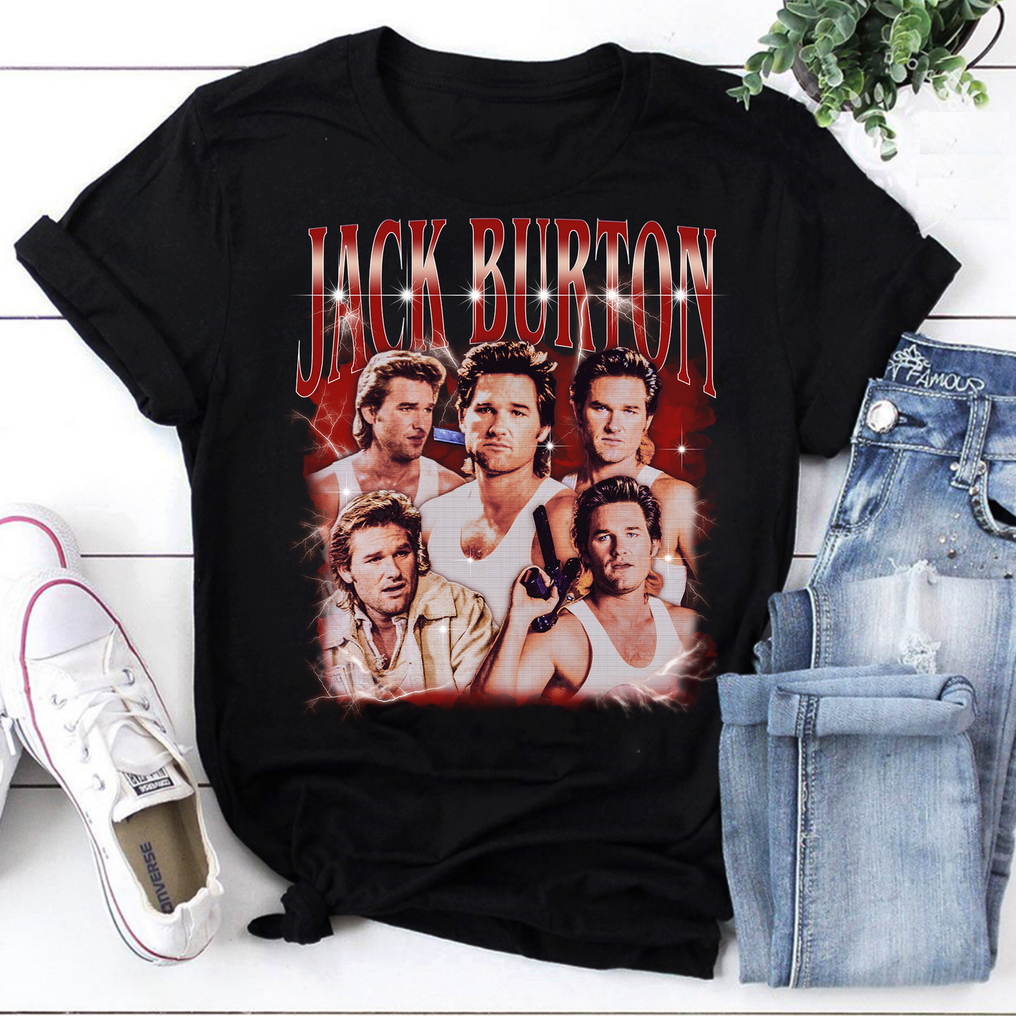 Vintage Jack Burton Graphic Tee Retro 80s Action Movie Tank Top