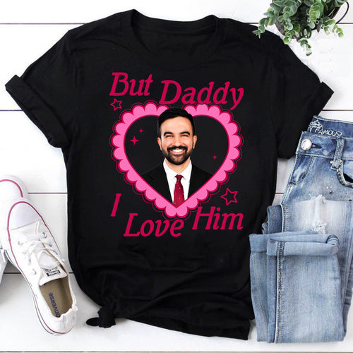 Personalized Heart-Shaped Photo Dad T-Shirt - Love Him Gift for Father's Day or Birthday
