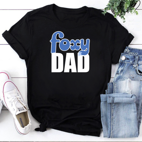 Foxy Dad Shirt - Cute Fox Tail Design Father's Day Tee