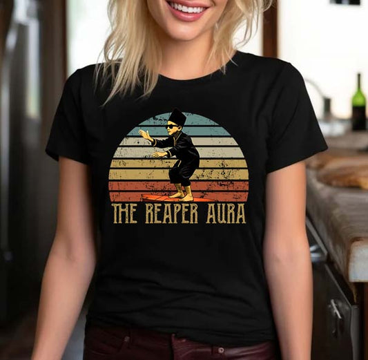 The Reaper Aura Vintage Style Graphic Tee - Unique Retro Design T-Shirt