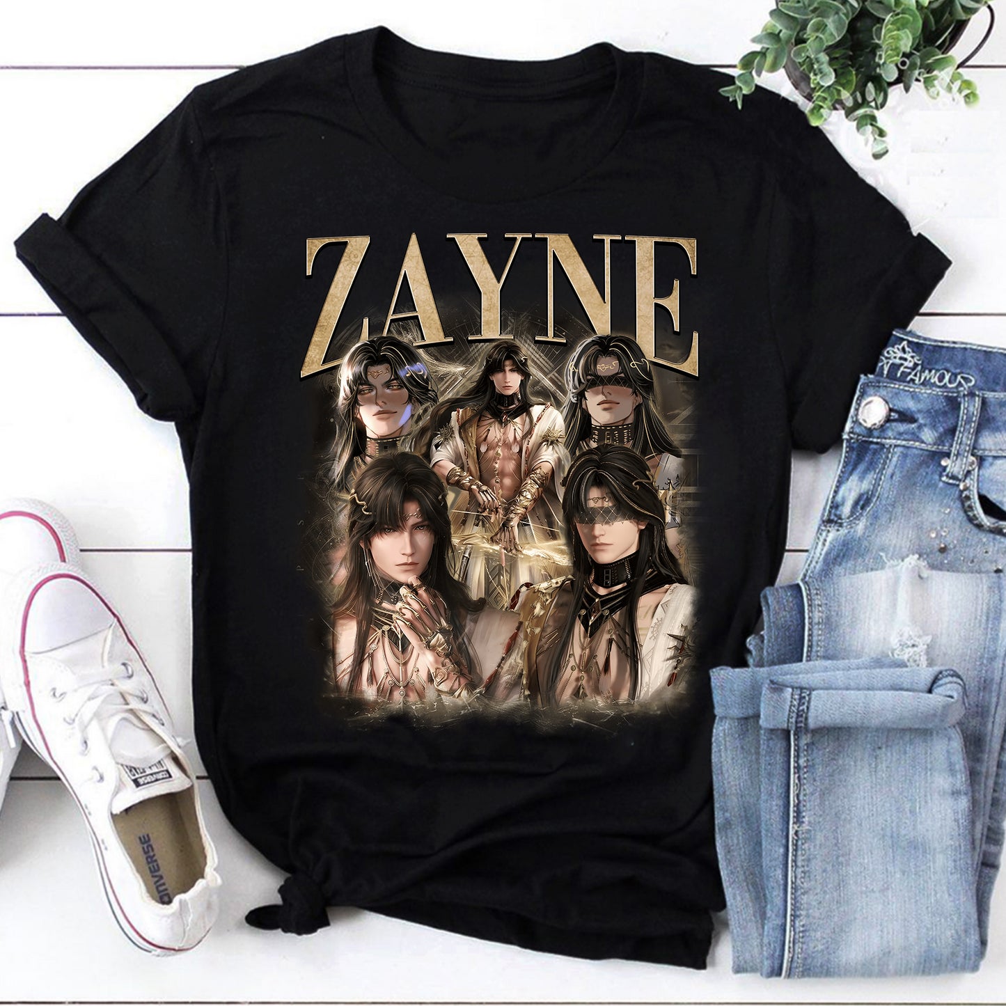 Zayne Anime Character Graphic Tee for Fans of Fantasy and Dark Aesthetic