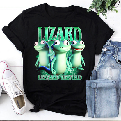 Lizard Cartoon Graphic Funny Cute Lizard Shirt for Animal Lovers